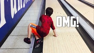 Bowling Trick Shots  I Fell on the Lane [upl. by Arytahs]