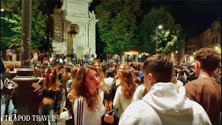 How to Party in Rome Italy  Party Rome 4k Night Walk  Rome Italy 4K Night Tour  Rome 4K Walking [upl. by Sitrik]