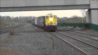 Trains at Adamstown Ireland 130416 [upl. by Haeluj544]