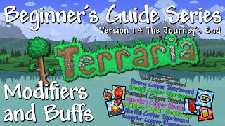 Modifiers and Buffs Terraria 14 Beginners Guide Series [upl. by Margreta]