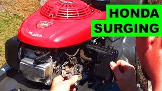 Easy Honda HRX Lawn Mower Surging Fix [upl. by Airaet]