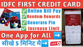 IDFC FIRST Credit Card App 🔥 How to Manage IDFC First Credit Card from Mobile App  IDFC Mobile App [upl. by Drobman]