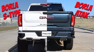 Borla GMC Sierra SType Exhaust vs Borla GMC Sierra ATAK Exhaust  Phastek [upl. by Scherman]