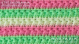 HOW to CROCHET STAR STITCH  Daisy Marguerite Stitch DIY Tutorial Stitchorama by Naztazia [upl. by Ahens]