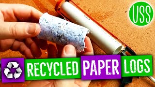 How To Make Recycled Paper Fire Logs [upl. by Jerrold]