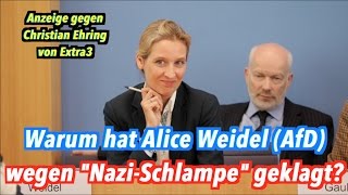 quotNaziSchlampequot Warum hat Alice Weidel AfD Christian Ehring extra3 verklagt [upl. by Balmuth626]