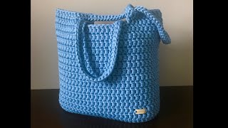 Crochet Tote Bag  Beginner Friendly [upl. by Ikceb]