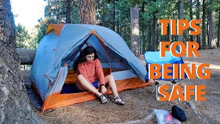 How to Be Safe As a Solo Female Camping  How to Camp Alone and NOT be Afraid as a Woman REALISTIC [upl. by Hartfield]