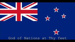 National Anthem of New Zealand Instrumental with lyrics [upl. by Taveda663]