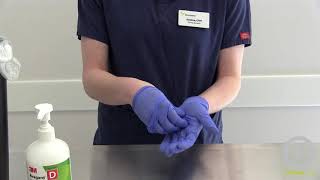 How to Properly Remove Exam Gloves [upl. by Ennalyrehc]