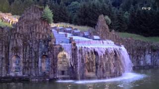 Kassel Bergpark Wilhelmshöhe  beleuchtete Wasserspiele  2D [upl. by Enamart]