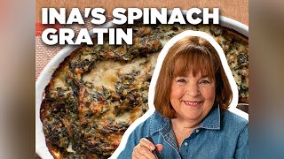 Ina Gartens Spinach Gratin  Barefoot Contessa  Food Network [upl. by Cord]