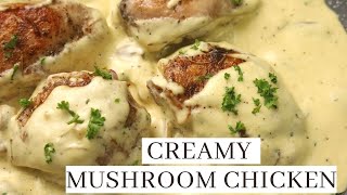 CREAMY MUSHROOM CHICKEN RECIPE  Pinoy Style Recipe [upl. by Ziguard]