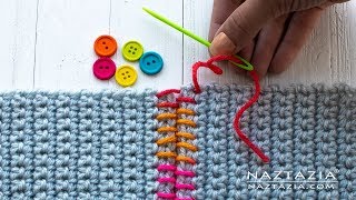 SEWING with CROCHET  TIPS on How to Sew Crochet Together [upl. by Karilynn]