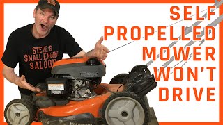 How To Fix A Self Propelled Lawn Mower That Wont Move [upl. by Dlanar]