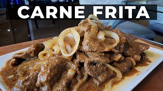 Carne Frita Recipe  Bistek Tagalog Filipino Beef Steak [upl. by Sidran]