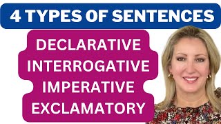 4 Types of Sentences Declarative Interrogative Imperative Exclamatory [upl. by Drusi480]