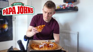 First Time Eating Papa Johns Pizza Food Review [upl. by Ares]