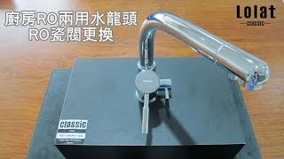 LOLAT DIY RO廚房兩用水龍頭 RO 瓷閥維修更換 [upl. by Louis]