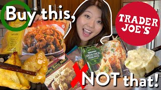 TRYING ALL TRADER JOE’S ASIAN FOOD [upl. by Neltiac59]