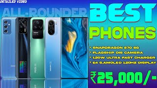 Top 5 Powerful Phones Under 25000  Snapdragon 870 5g  120W Fast Charger Best Phone Under 25000 [upl. by Okiek75]