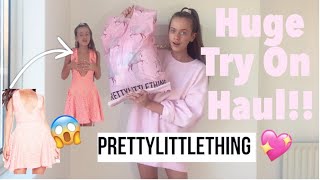 HUGE PRETTY LITTLE THING HAUL  AUTUMN WINTER TRY ON HAUL🎀💖 [upl. by Nylarak]