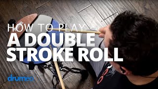 Double Stroke Roll  Drum Rudiment Lesson Drumeo [upl. by Acinat]