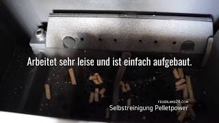 PELLETPOWER Selbstreinigung feuerland24 Pelletkessel Pelletofen luft wasserführend [upl. by Ferriter]