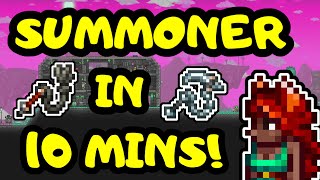 SUMMONER IN 10 MINUTES Terraria 14 Expert Summoner Progression Guide Summoner Loadout Guide [upl. by Esmerelda34]