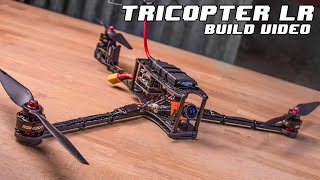 TRICOPTER LR  Long Range FPV 1h Flight time Foldable multirotor  Build Video [upl. by Donnelly174]