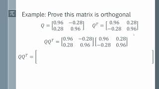 How to Prove that a Matrix is Orthogonal [upl. by Assillem]