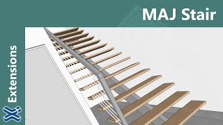 SketchUp Extension  MAJ Stair [upl. by Sherwynd]