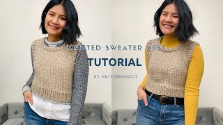 How to Knit a Sweater Vest  Free Knitting Pattern [upl. by Gensmer705]