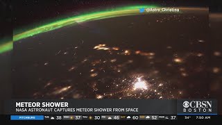 NASA Astronaut Captures Meteor Shower From Space [upl. by Jessa575]