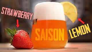 How To Brew A Strawberry Lemon Saison  Perfect Springtime Recipe [upl. by Geof]