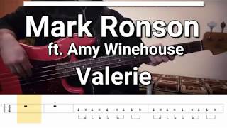 Mark Ronson  Valerie feat Amy WinehouseBass Cover TABS [upl. by Lucilia]