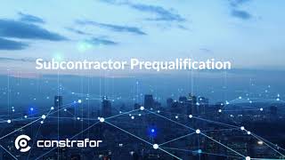 Subcontractor Prequalification [upl. by Nolie170]