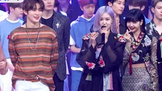 KPOP Idols reacting to BLACKPINK LISA sweetness inkigayo [upl. by Enois145]