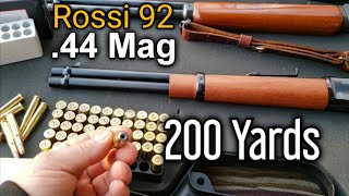 Rossi 92 44 Magnum  200 Yards Accurate [upl. by Ettenej]