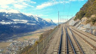 ★ 4K 2x🎥 🇨🇭Brig  Kandersteg  Basel Cab ride during winter 022020 [upl. by Torp789]