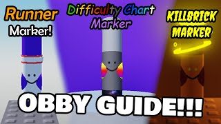 Difficulty Chart Marker Killbrick Marker and Runner Marker Obby Guide Find the Markers [upl. by Affay]