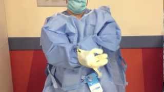 Putting on Sterile Gloves [upl. by Alsi]