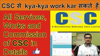 csc me kya kya kaam kar sakte hai  All services and work of CSC in details [upl. by Packton399]