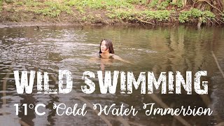 Wild Swimming Quickie  11°C Cold Water Immersion In A River In March [upl. by Ahsimed]