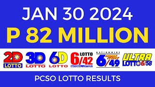 Lotto Result January 30 2024 9pm PCSO [upl. by Penelopa]