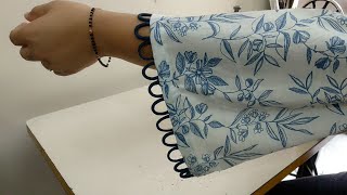 Beautiful Sleeves Design with Dori Loops  Bell Sleeves Cutting and Stitching Latest Sleeves Design [upl. by Ahsinyt861]