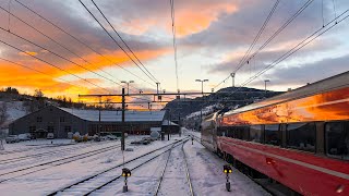 TRAIN DRIVERS VIEW Evening information run between Ål and Voss [upl. by Mycah]