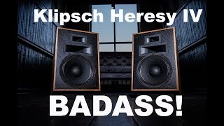 Review Klipsch Heresy IV Born to be wild [upl. by Kaasi872]