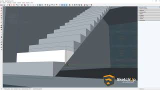 Réaliser un escalier avec SketchUp [upl. by Irafat]