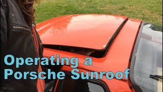 Porsche 924  944 Sunroof Operation Tutorial [upl. by Ayinat39]